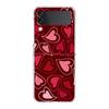 Colorful Love Heart Phone Case For Samsung Galaxy Z Flip 3 4 5 Hard Folding Clear PC Bumper For Samsung Z Flip 6 Back Cover