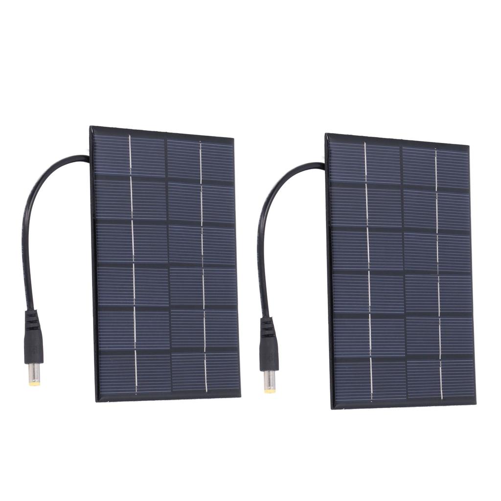 2PCS 2W Solar Panels High Conversion Rate DC5521 Output Rechargeable 3.7V Battery Solar Panel