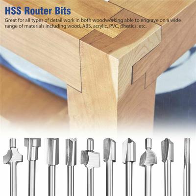 15pcs 1/8" 3mm Metal Shank Router Twist Drill Bit Set For Dremel Rotary Multi Cutting Tool