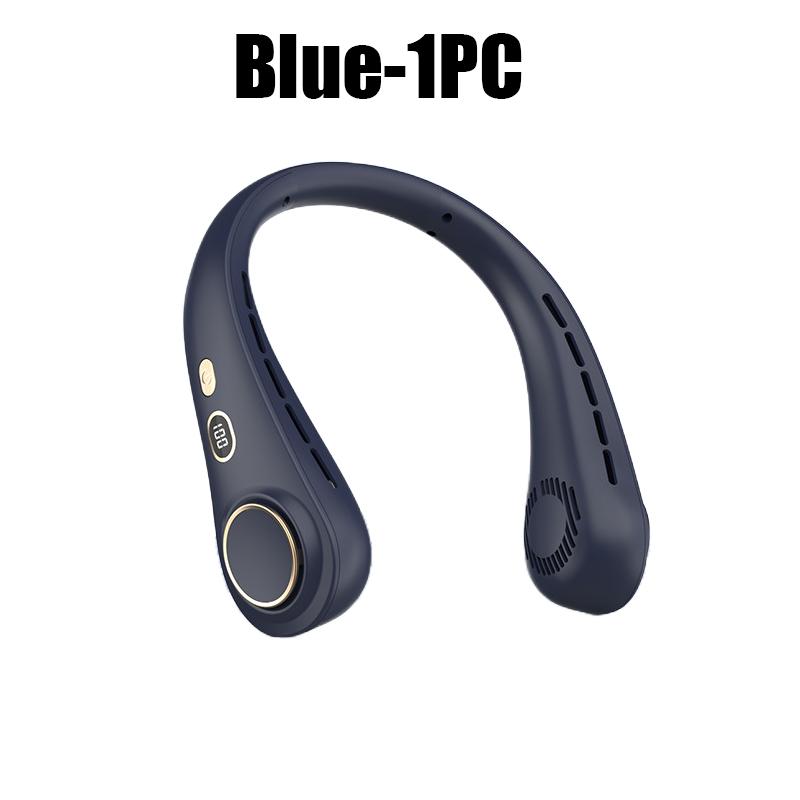Mini Hanging Neck Fan Portable Bladeless Neck Fan Air Cooler Digital Display Rechargeable Air Conditioner Neck Ventilator