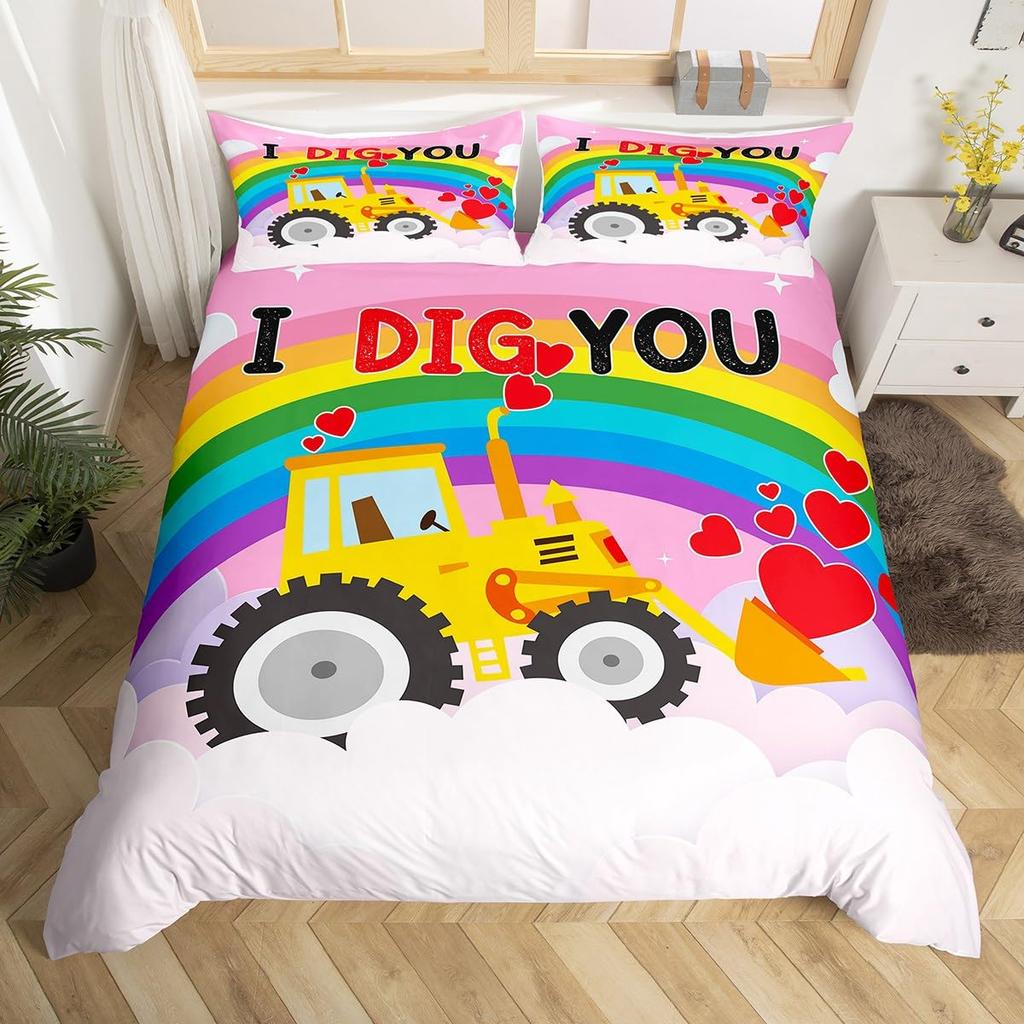 Red Rose Duvet Cover Romantic Floral Bedding Set for Women Girls Couple Valentine's Day Love Hearts Flower Comforter Cover King