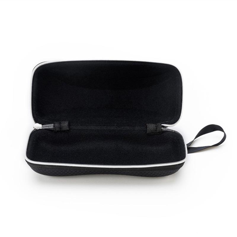 Diamond Pattern Retro Zipper Eyeglass Case - Portable & Durable