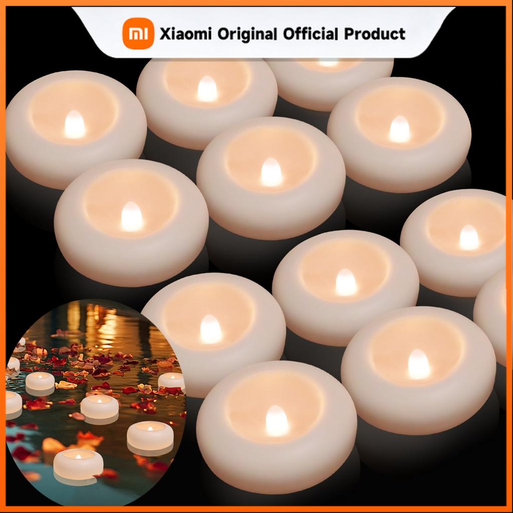 Xiaomi 12/24 Pakke Vanntette Flamme-frie Flytende Telys Lys Elektriske Flimrende LED-lys For Bryllupsfest Basseng&SPA Hjemmeinnredning