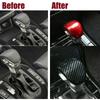 For Kia Forte K3    Carbon Fiber Style Red ABS Interior Gear Lever Shift Knob Cover Sticker Trim Auto Car Parts