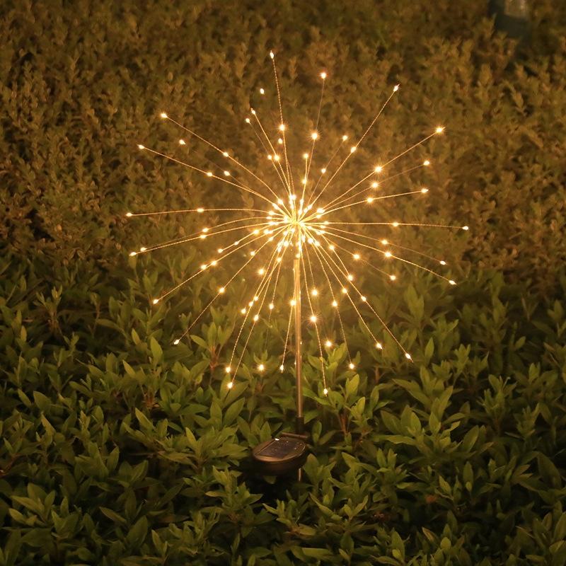 Solar Garden Lamp Colorful Fireworks 200 Led Christmas Decorative