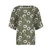 Women's Fashionable Casual Round Neck Printed Top Loose Top Printed Top Loose Top