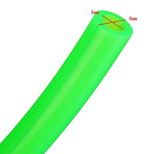 MoreChioce Fuel Line Hose Tube 1M OD 5mm ID 8mm Rubber Fuel Line Gasoline Tube Pipe Motorcycle Modification Gasoline Oil Hose Fuel Line Pipe