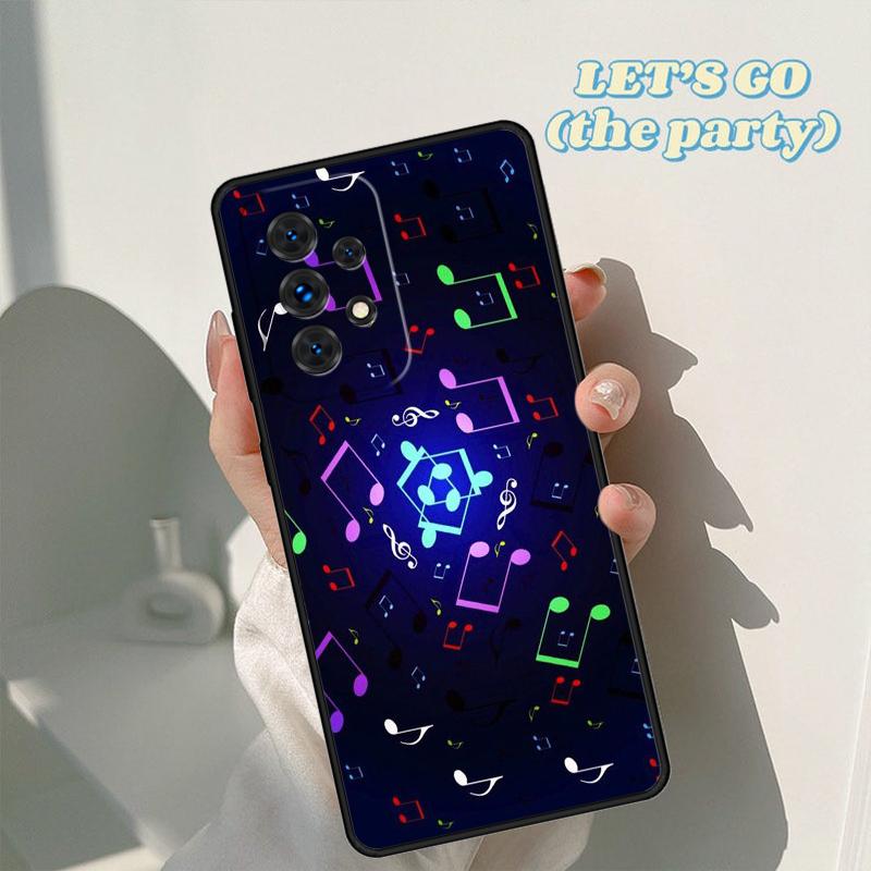 Music Notes phone case For Samsung Galaxy A42 A31 A40 A51 A71 A32 A80 A91 A52 A72 A73 A20e A21S A50 A70 A11 A12 Cover
