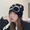 Y2k Knitted Cap Korean Style Knitted Pullover Hat Fashion Letter Woolen Hat  Warm
