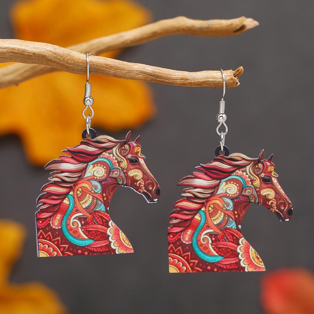 Carnival Animal-Themed Double-Sided Acrylic Earrings