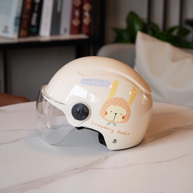 3C Certified Women s Electric Scooter & Motorcycle Helmet - All-Season, Cute, Half-Helmet One Size