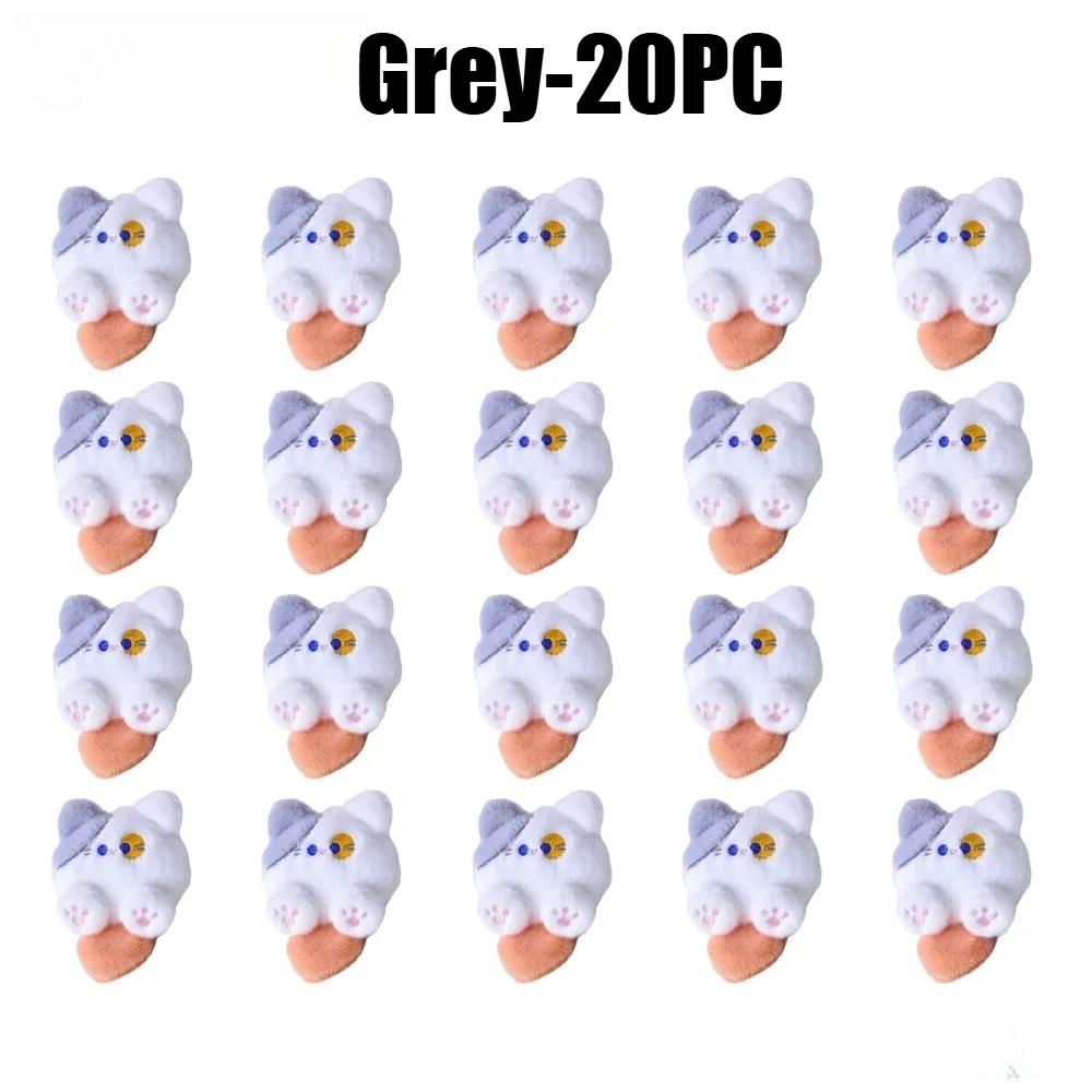 1-20PCS Fashion Long Tail Cat Tail Keychain Filling Cat Bag Decoration Keychain Cat Cute Christmas Birthday Gifts Keyring