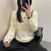 Dames Herfst Winter Los Gebreide Trui Zacht Warm Lange Mouw Effen Kleur Casual Oversized Pullover Dagelijkse Streetwear Tops