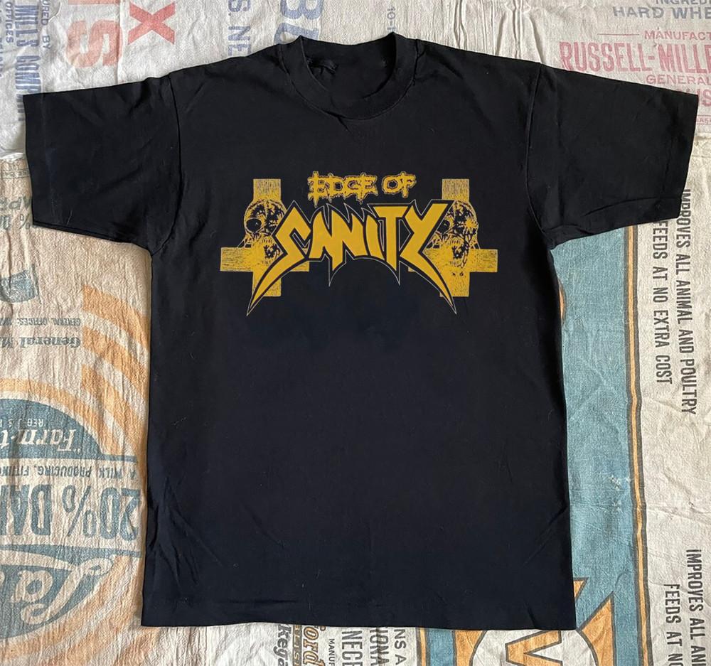 NEW EDGE OF SANITY Logo Classic T Shirt Black All Size Gift Fan BT795 Unisex T-Shirt