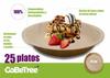 Assiette jetable - GoBeTree - 15 cm - Feuille de palmier - 100% biodégradable - 25 pièces