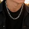 50/55/60cm Bold Rectangle Chain Necklaces for Men Boys,Chunky 9.2mm Square Stainless Steel Collar,Cool Rock Punk Jewelry Gifts