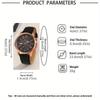 2pcs/set Women's Elegant Watch Fashion Casual Analog PU Leather Band Wrist Watch & Rhinesone Bracelet, Best Gift for Her