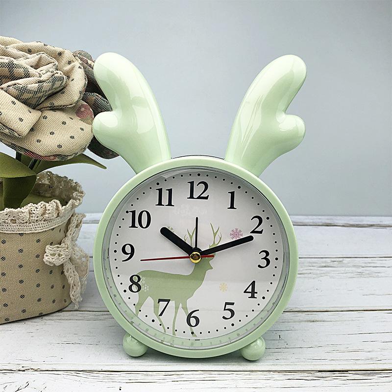 Small Alarm Clock Creative Clock Alarm Clock Cute Rabbit Bedside Cute Children Cartoon Silent Clock Student Simple