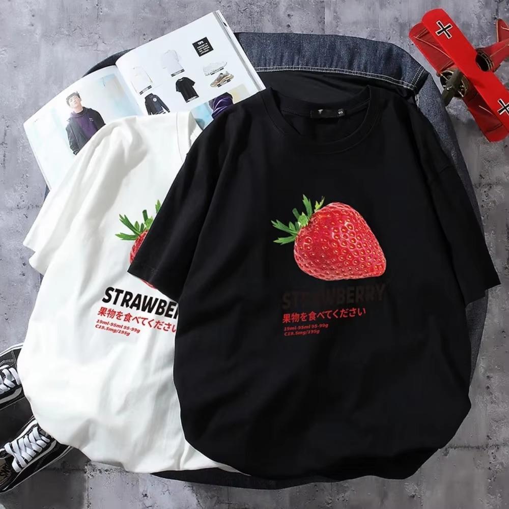 Summer Fashion Heavyweight Retro Men's English Letters 100% Cotton Printed Round Neck High-quality Casual Fitness Street T-shirt