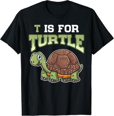 Lustiges Schildkröten-T-Shirt T wie Schildkröte Schildkröte Neuheit Geschenk T-Shirt