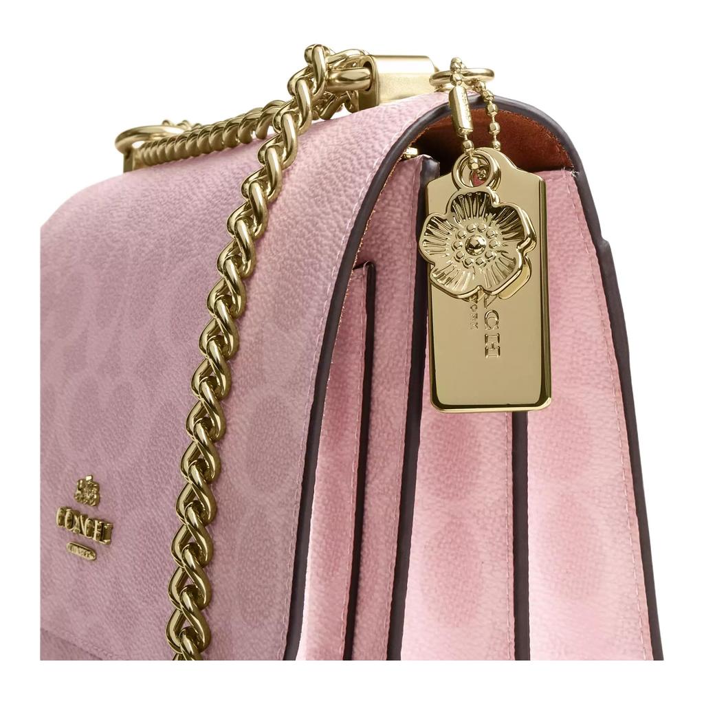 Coach Klare 16 Coated Canvas Shoulder Crossbody Bag Women Bags Gold Pink CEL11-IMPO