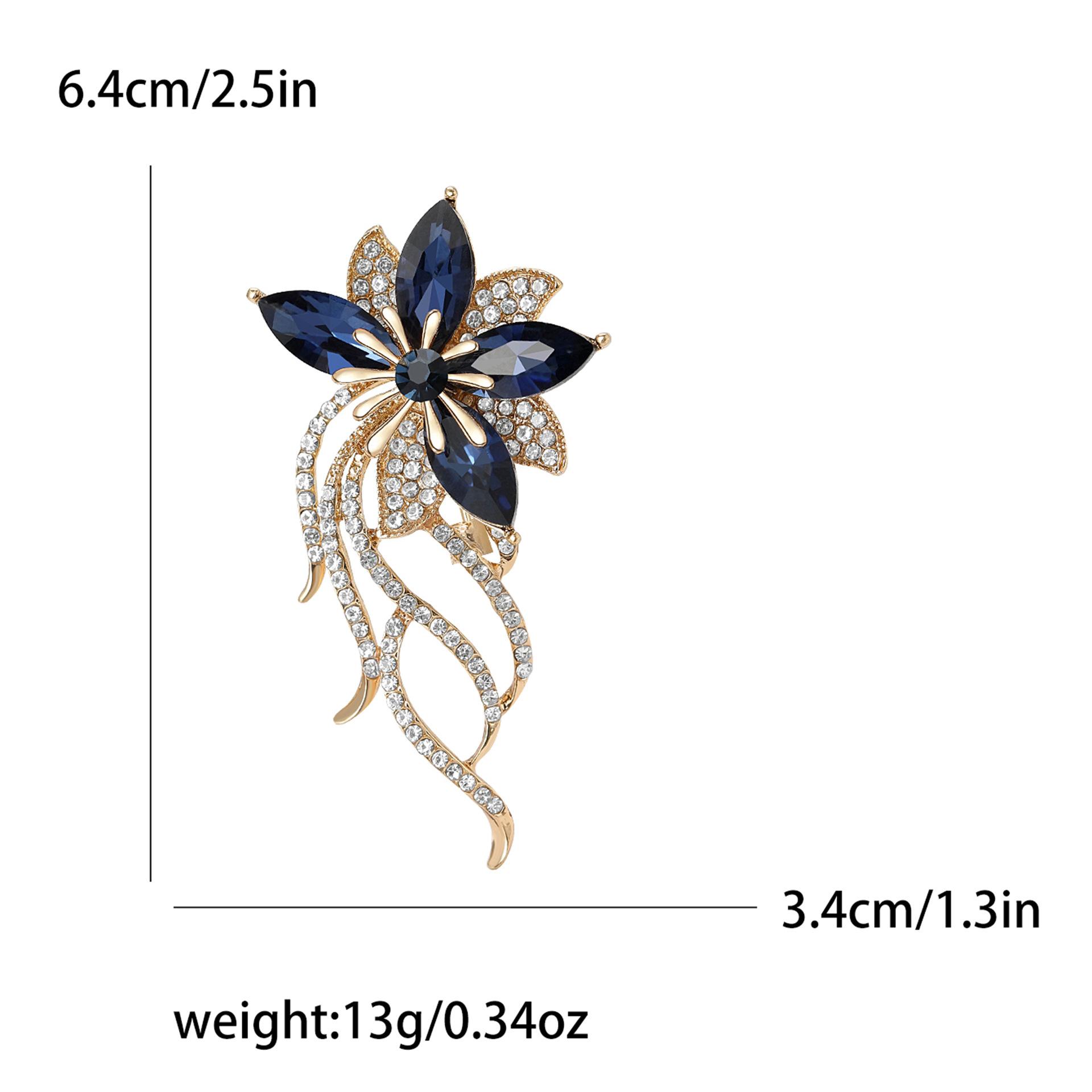 

Стильная винтажная фиолетовая брошь-цветок со стразами, элегантная брошь для женского платья, украшение на булавке