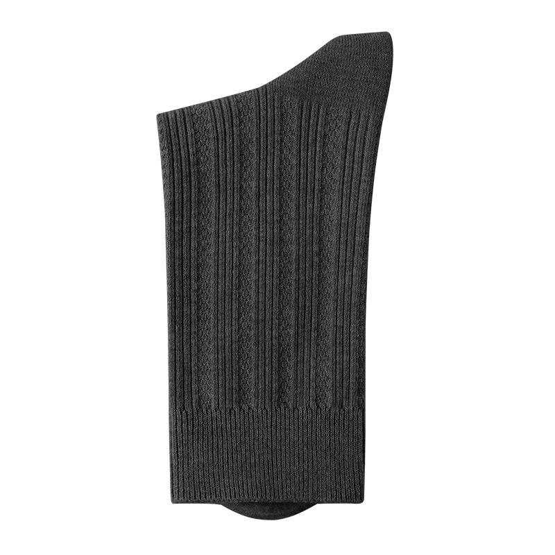 Men's Autumn and Winter Cotton Breathable Sweat Absorbing 7A Antibacterial Deodorant Boneless Business Socks