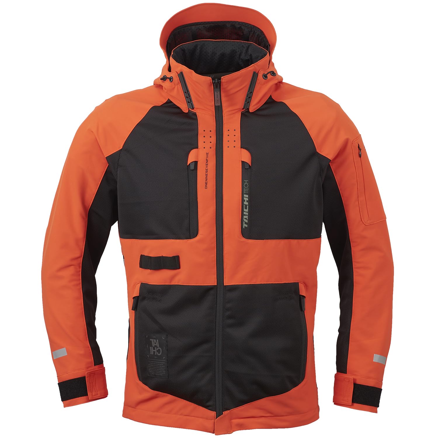 

Motorcycle Wear Riding Jacket Breathable Mesh Stretch CE Protector Removable Hood Air Parka RSJ354 XL [RS Taichi] Spring/Summer Built-in BLACK/ORANGE