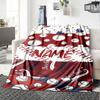Custom Name Baseball Theme Printed Blanket - Perfect for Couch, Bed, Travel & Outdoor Use | Machine Washable, Cozy & Durable.