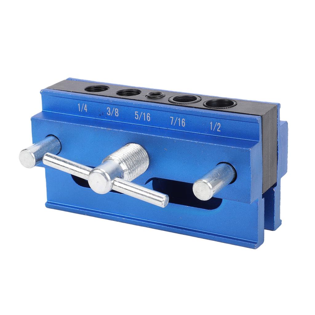 Self Centering Dowel Jig with 6 Bushings Adjustable Width Wood Doweling Drill Guide Block for Woodworking Biscuit