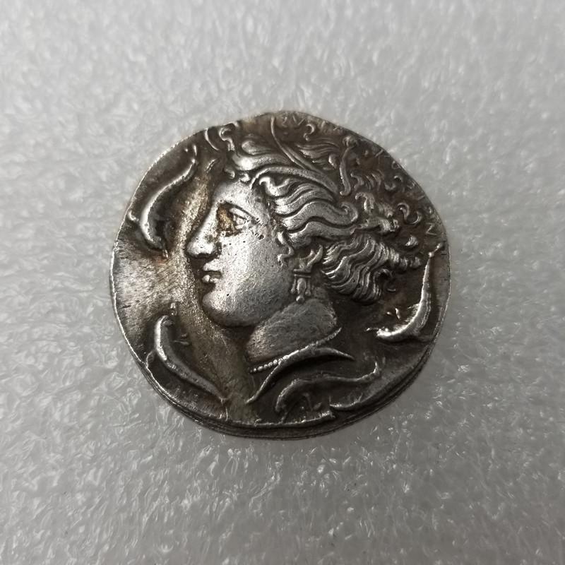 Silberne griechische Münzen Antikes Handwerk Versilbertes Kupfer Gebrauchte Silberdollar Antike Münzsammlung