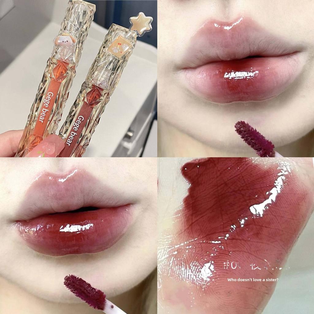 Crystal Diamond Mirror Shine Lip Gloss Long Lasting Moisturizing Water Shine Liquid Lipstick