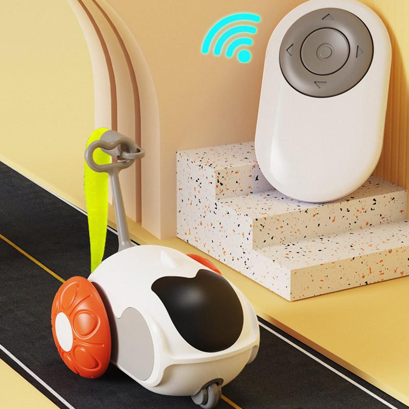 Electric Pet Car Toy Remote Control Sports Self Entertainment Toy for Cats Dogs Interactive Playing Kitten Training Pet Supplies