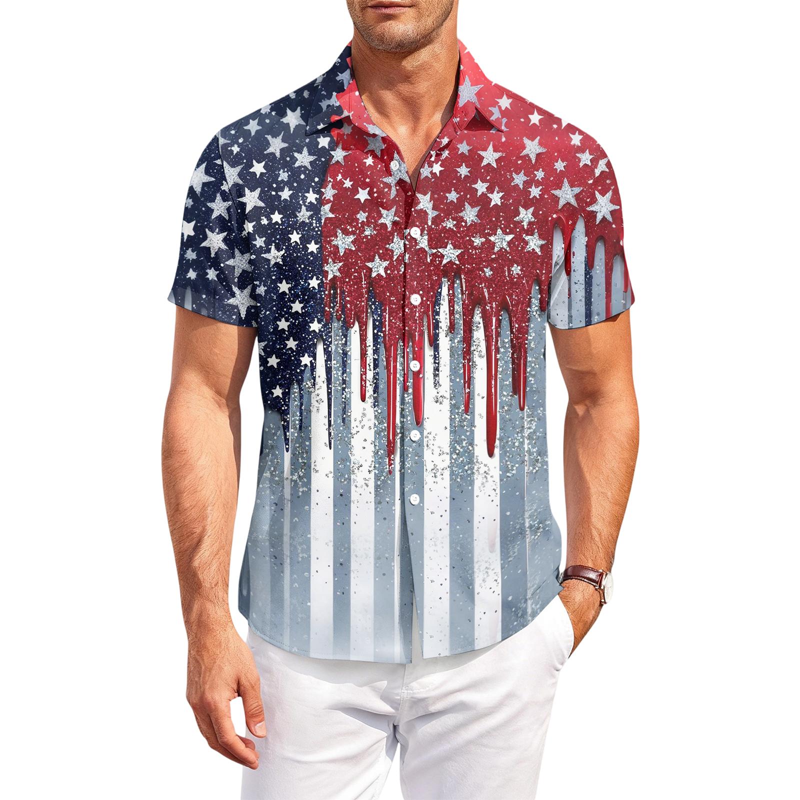 

Men s Casual Short-Sleeve Collared Shirt XL кавун червоний колір