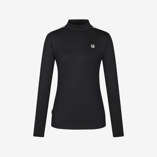 

Fila Tennis Mock Neck Long Sleeve T shirT BLACK/W85