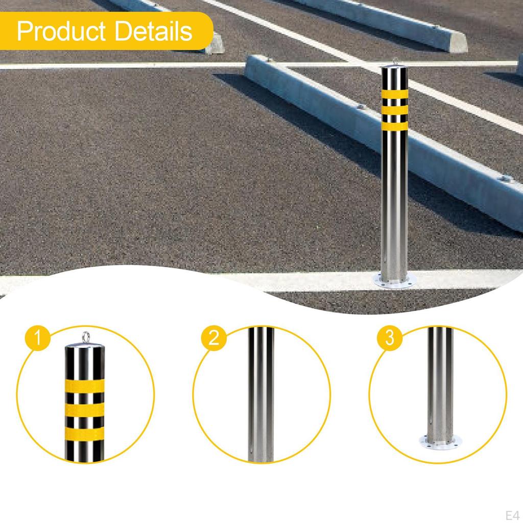 Bollard Visibility Parking Barrier Warning Post for Industrial Ports Storefront