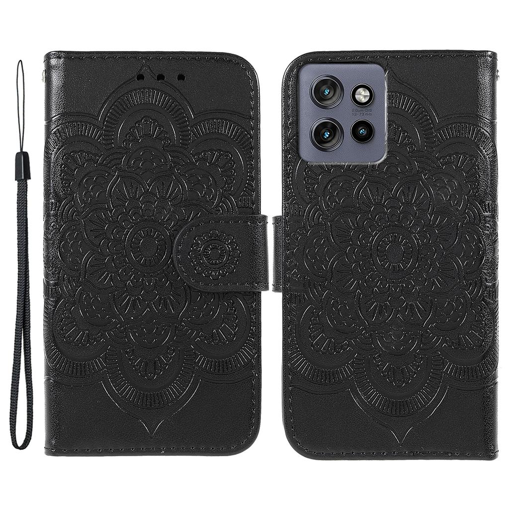 Phone Case For Motorola Edge 50 Neo 5G/Moto S50 5G/ThinkPhone 25 5G PU Leather Mandala Imprinted Design Wallet Cover