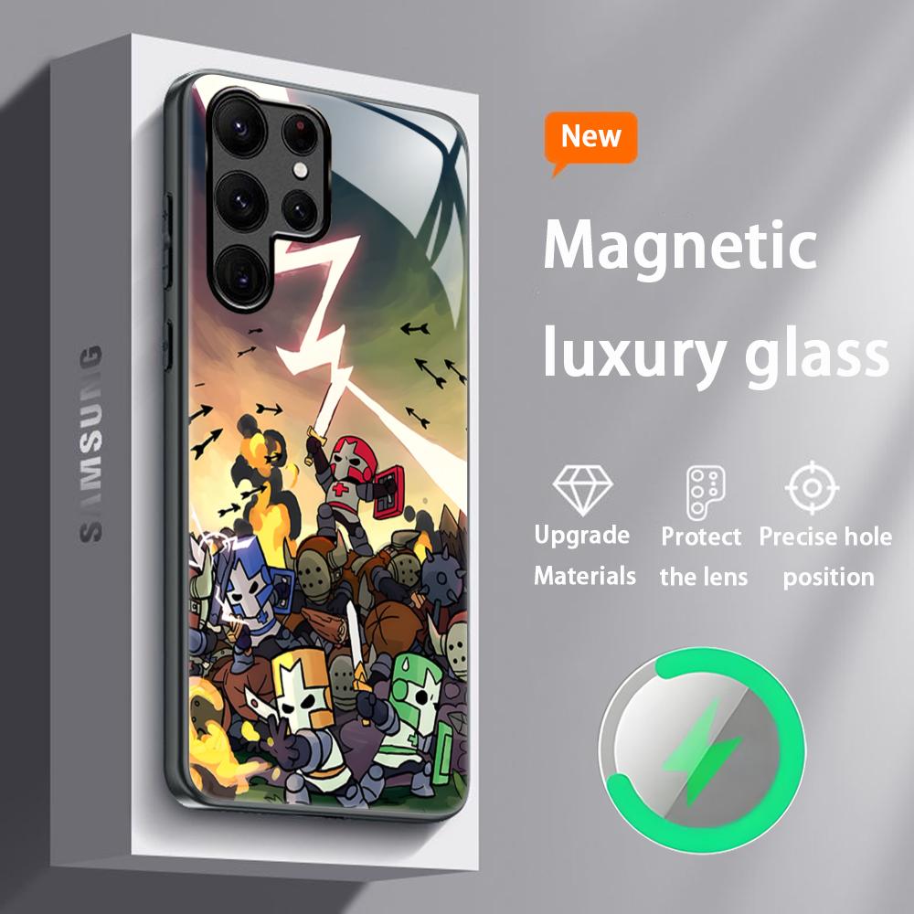 

Popular Game Castle Crashers Phone Case For Samsung S26 S25 S24 S23 S22 S21 S20 Plus Ultra Glass Magnetic Case Galaxy S25 Edge