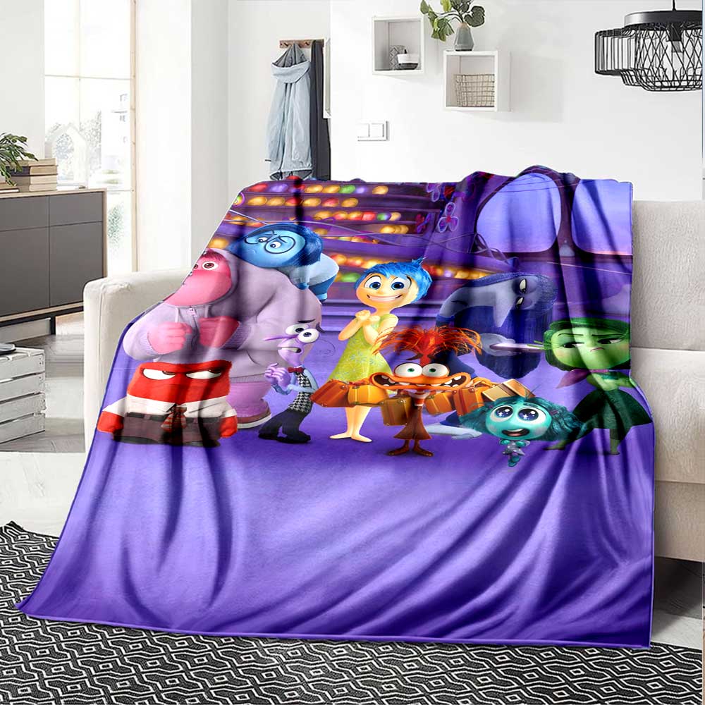 Inside Out Party Night Gift Blanket Comfortable ure for Sofa Couch Office Bed Picnics Four Seasons Universal Digital Print Birthday Christmas Y22