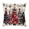 Vintage Christmas Pillow Cover Snowman Snowman Pillow Case Cute Xmas Tree Cushion Cover  Home Sofa