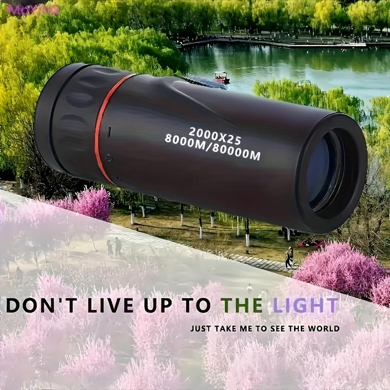 Telescop Monocular HD 2025 2000X25, Compact Portabil pentru Călătorii, Drumeții, Pescuit, Camping, Observarea Stelelor, Concerte și Observarea Păsărilor