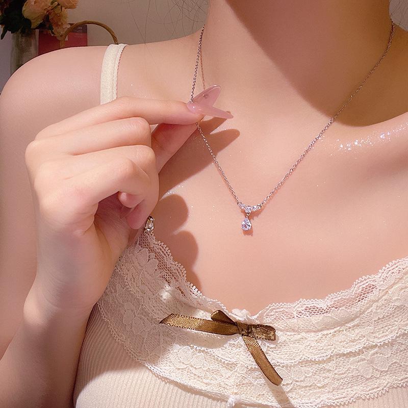 Japanese & Korean Style Geometric Titanium Steel Necklace - Women's Clavicle Chain Collection