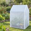 Mesh PVC Cover Greenhouse Warmth Retaining Tubulars Frame Zippered Access for Balcony,