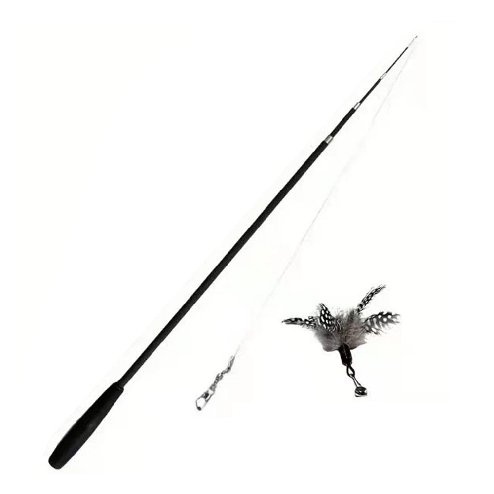 

Adjustable Cat Toy Wand Stick 1.8m Extra Long Fishing Rod Resistant To Scratching Feather Cat Toys To Relieve Boredom