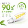 10 Bombillas LED G9 2W 3W Vidrio Filamento Lámpara AC220V Blanco Cálido Ahorro de Energía Reemplazo Halógeno para Candelabro