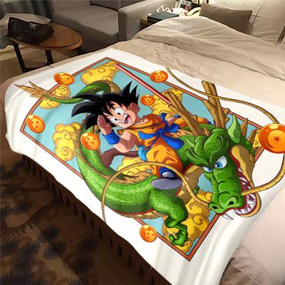 1PC Shenron  Print Flannel Blanket, High Quality All Seasons, Home Decor, Warmth and Comfort, Perfect for Christmas Gifts