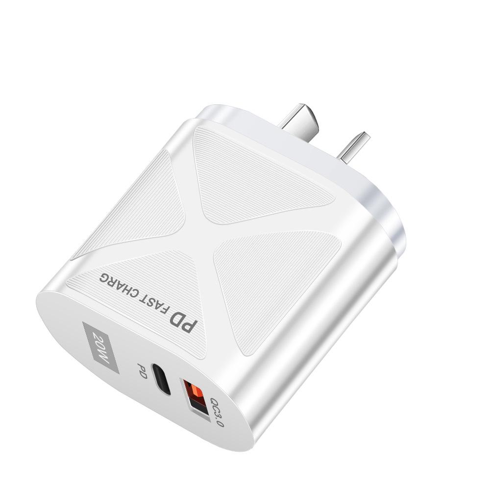 USB Travel Charger 5V/9V/12V with PD20W & QC3.0 Fast Charging - US/EU/UK Standard