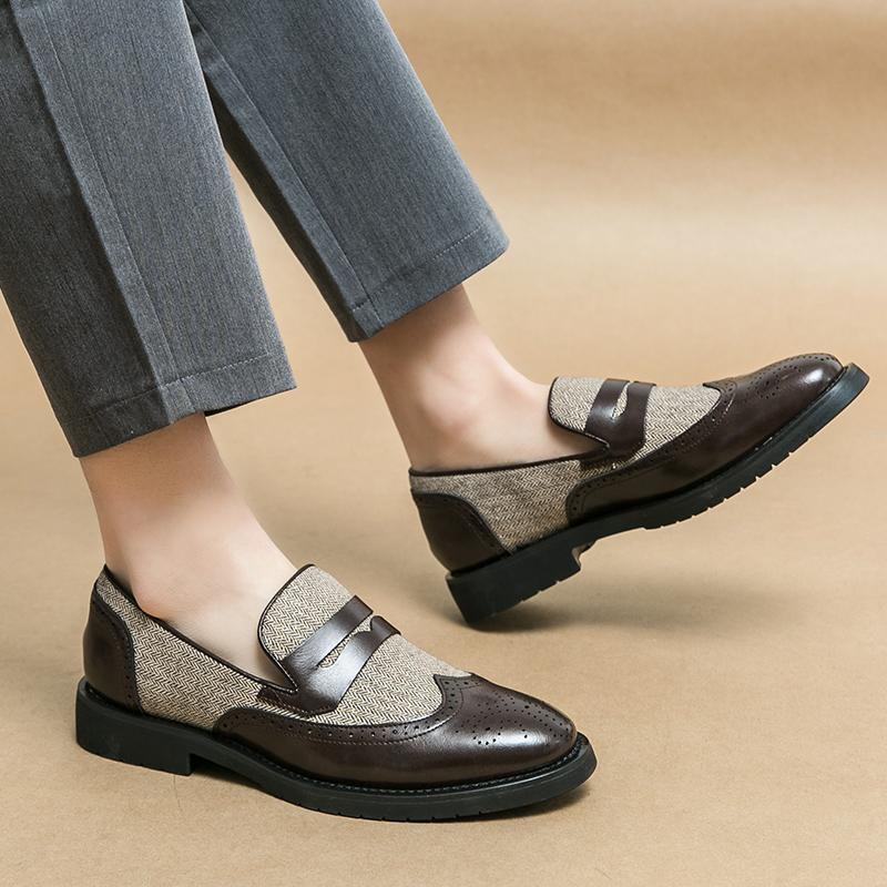 Fashion New models Men's Fashion Brand Designer Style Men's Gentleman Outdoor Leisure Wedding Trendy Shoes Versatile men's shoes