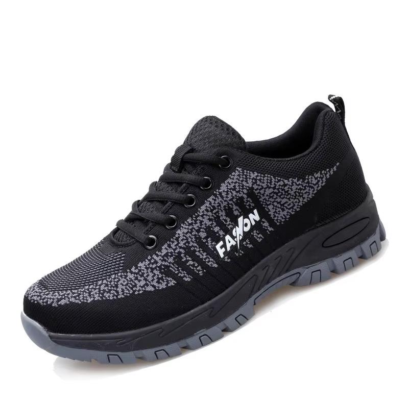 

женская мода дышащие стальные подноски рабочая обувь безопасности рабочий инструмент обувь безопасности женская платформа безопасные низкие ботинки защита 250 чёрный