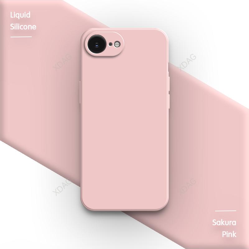 Coque Étui pour Apple iPhone 16E 16 Pro Max Plus 5G Silicone Uni Basique Classique Bord Droit Housse Arrière Funda Accessoires